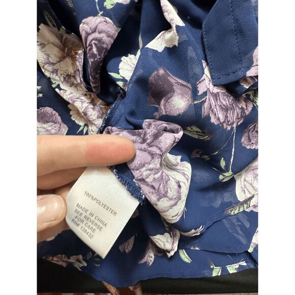 ModCloth Floral Long Sleeve Sheer Button Up Shirt Womens 3X Blouse Work Top Flaw - Picture 8 of 10